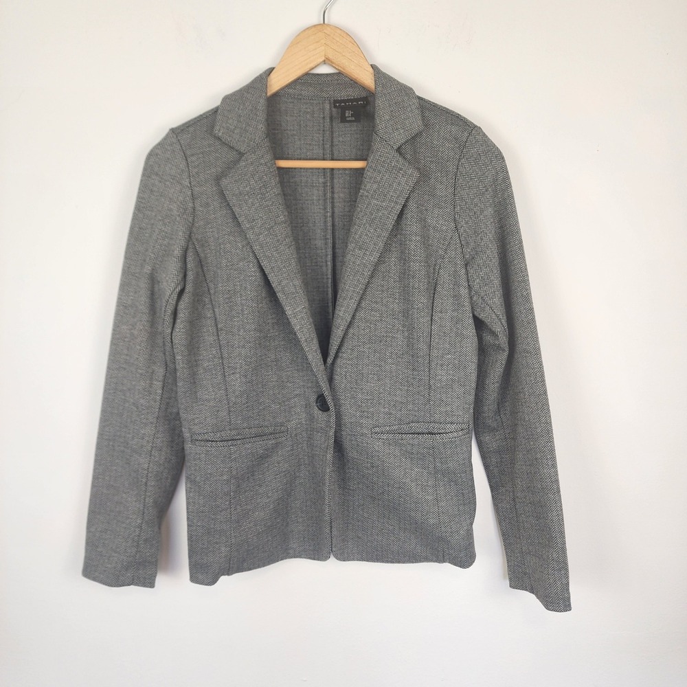 Tahari Herringbone Blazer Women's Small S Career Office Business Casual